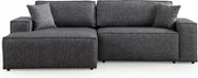 Rohová sedačka Pirlofenzza (s úl. priestorom) (L) (tmavosivá)