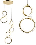 Toolight Toolight, závesné LED svietidlo 3x20W, 4000K, G073-3CPR, zlatá lesklá, OSW-08663