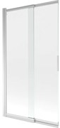 Mexen Fox, 2-krídlová vaňová zástena 100x150 cm, 5mm číre sklo, chrómový profil, 891-100-002-01-00