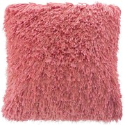 CHLPATÁ DEKORAČNÁ OBLIEČKA NA VANKÚŠ CELIA 40X40 CM KORALOVÁ