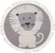 Koberec SKANDI KIDS A1095B sivý / krémový kruh