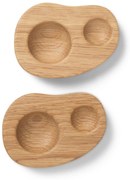 Ferm Living Drevený stojanček na vajce Cairn – set 2 ks