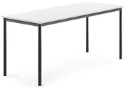 Stôl BORÅS, 1800x700x760 mm, laminát - biela, antracit