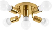 Toolight Toolight, kovové stropné svietidlo 5xE27 APP708-5C, zlatá, OSW-05207