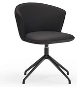 Čierne čalúnené jedálenské kreslá v súprave 2 ks Add – Teulat