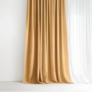 Goldea dekoračný záves peru - zlatý 140x135 cm