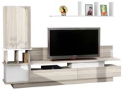 Obývacia stena Como 149 cm biela/hnedá