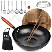 Wok panvica s kuchynským príslušenstvom