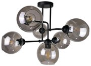 Prisadený luster OSMO 6xE27/60W/230V čierna