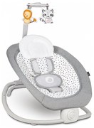 Lionelo - Detská vibrujúca hojdačka s melódiou PASCAL šedá