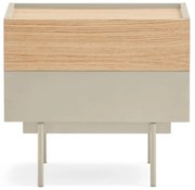 Nočný stolík v dekore duba v béžovo-prírodnej farbe Otto – Teulat