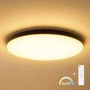 Stropné LED svietidlo Siena, 1x LED 80w, 3000-6000k, 3CCT, b, s ovládačom