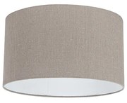 Tienidlo na lampu bavlnené taupe s bielym vnútrom 35/35/20