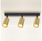 Brilagi - Bodové svietidlo SELE GOLDEN 3xGU10/30W/230V čierna/zlatá BG1007