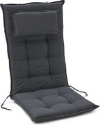 Podložka na stoličku s vysokým operadlom, antracitová