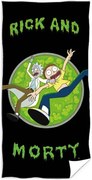 Bavlnená plážová osuška Rick and Morty - motív Brána do tretej dimenzie - 100% bavlna - 70 x 140 cm