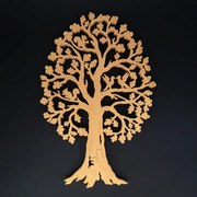 AMADEA Drevený strom s veveričkami, masívne drevo, výška 60 cm