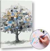 Maľovanie podľa čísel STROM V HMLE – stredná náročnosť