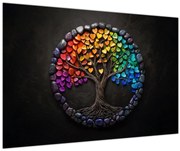 Obraz – Strom plný farebných sŕdc (90x60 cm)