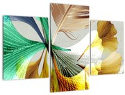 Obraz - Listy s pierkom (90x60 cm)