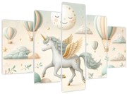 Obraz - Šťastný jednorožec (150x105 cm)