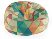 Sablio Sedací vak Cocoon Trojúhelníky - 115 x 75 cm x 45 cm