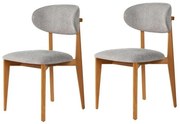 Súprava jedálenských stoličiek Lionte Grey and Dark Oak, 2 ks