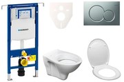 Cenovo zvýhodnený závesný WC set Geberit do ľahkých stien / predstenová montáž + WC Ceramia S-Line Pro 111.355.00.5ND3