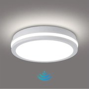 Brilagi - LED vonkajšie svietidlo so senzorom BENE LED/24W/230V pr. 26 cm biela IP54
