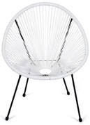 Biele záhradné kreslo z umelého ratanu Bonami Selection Avocado