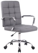 Kancelárska stolička D-Pro - koženka - Sivá