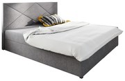 Manželská posteľ  Boxspring 140 cm Fade 4 (sivá) (s matracom a úložným priestorom). Akcia -19%. Vlastná spoľahlivá doprava až k Vám domov. 1046518