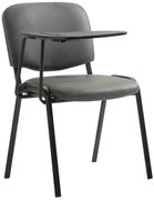 Stolička Ken s skladacím stolíkom koženka - sivá