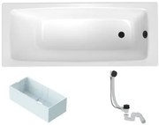 Obdĺžniková vaňa SAT Feel 170x70 cm smaltovaná oceľ ľavá aj pravá SATBVFEEL1702