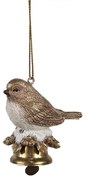 Christmas Ornament Bird 6 Cm Brown Plastic Christmas Tree Decorations - 6*4*6 cm