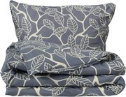 Matex Saténové povlečenie Zlaté listy, 140 x 200 cm, 70 x 90 cm