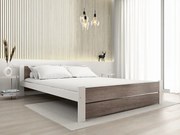 Posteľ IKAROS DOUBLE 120 x 200 cm, biela/dub hľuzovka Rošt: Bez roštu, Matrac: Bez matraca