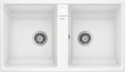 Blanco Zia 9, silgranitový drez 860x500x190 mm, 2-komorový, biela, BLA-516678