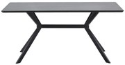 Čierny jedálenský stôl WOOOD Bruno, 160 x 90 cm