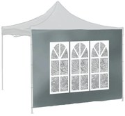 Cattara 13345 Bočnica s oknami pre párty stan Waterproof, sivá, 2 x 3 m