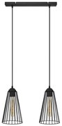 Luster na lanku TORRI 2xE27/15W/230V čierna