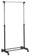 Halmar Mobilný kovový vešiak 170x88 cm čierna/chróm HA0003