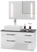 Kúpeľňový nábytok Euphoria EUP P 90P/0/W/W/0/BK/MB