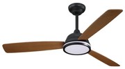 Aigostar B.V. Aigostar-LED Stmievateľný str. ventilátor LED/20W/230V 2700-6500K 132cm+DO hnedá AI1564