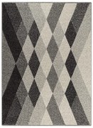 Koberec FEEL 5674/16811 ROMBY čierny / sivý / krémový
