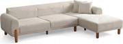 Rohová sedačka Lykeno (p) (krémová orech)