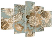 Obraz zlatých kvetov (150x105 cm)