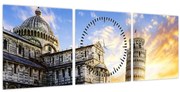 Obraz - Pisa (s hodinami) (90x30 cm)