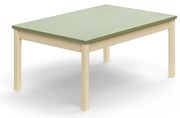 Stôl DECIBEL, 1200x800x530 mm, akustické linoleum, breza/zelenošedá