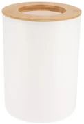 Odpadkový kôš Besson, biela/s drevenými prvkami, 5L